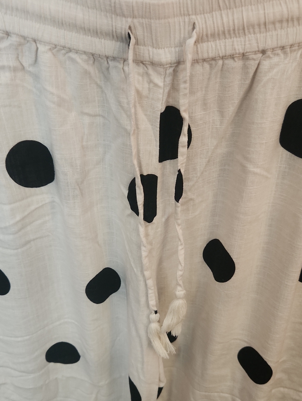 Rachel Zoe White Wide Leg Polka Dot Pants - Picture 2 of 7